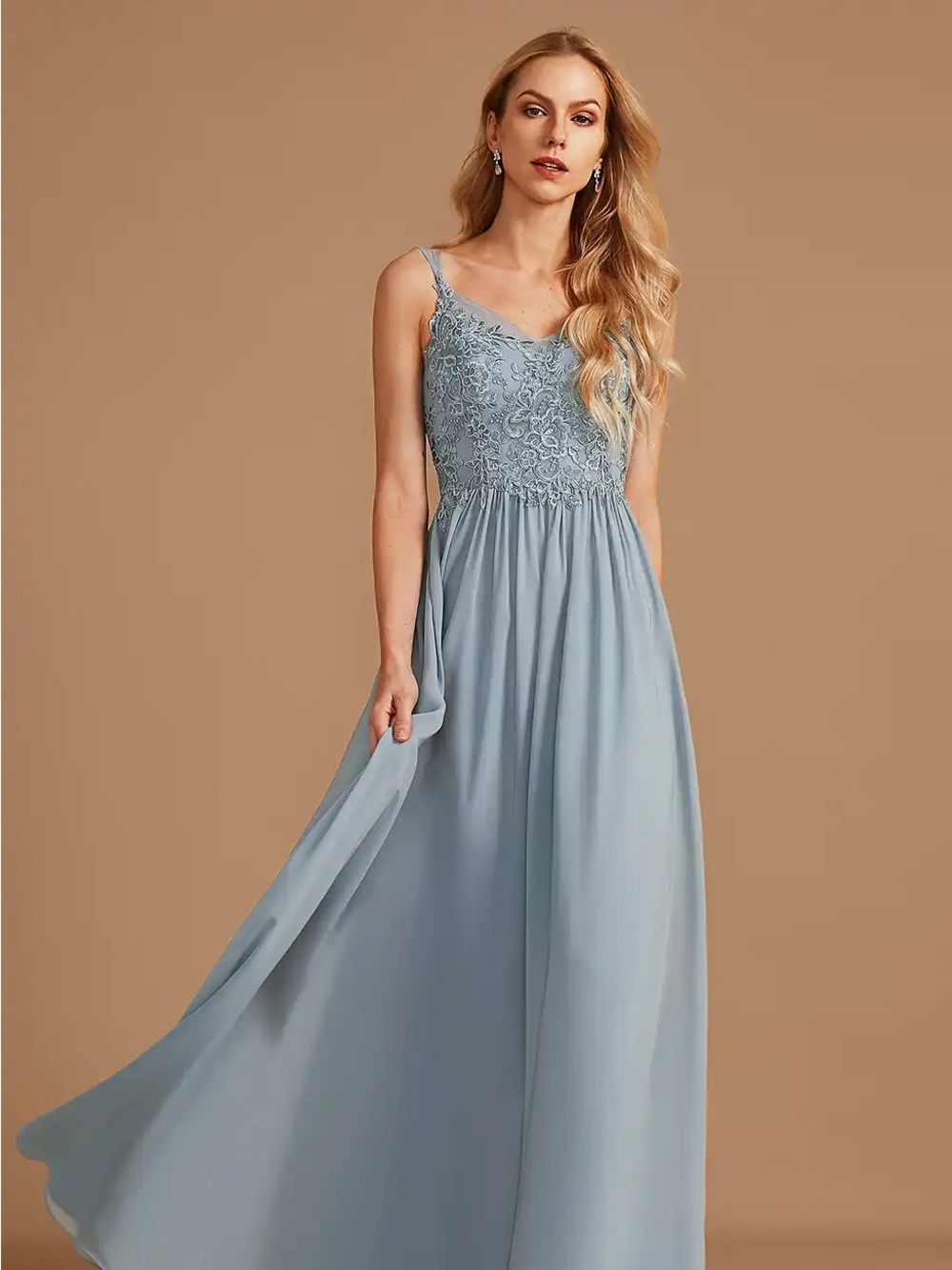 JJ's House Dusty Blue Maxi Dress